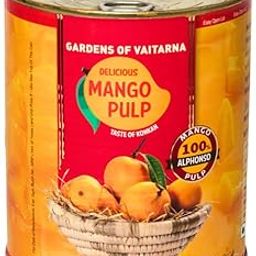 Gardens of Vaitarna - Alphonso Mango Pulp | No Added Sugar | Unsweetened | No Preservatives | Non-GMO | Hapus | Aamras | DIY Recipes | Canned Mango Puree-21