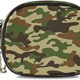 Camouflage(2) Simple Shoulder Crossbody Bag With Metal Chain Strap And Tassel Top Zipper, Multi, One Size-33