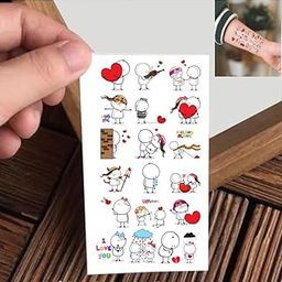 Couple Cartoon Easy Tattoo Removal Temporary Tattoo Sticker For Male And Female Tattoo Sticker-image-98