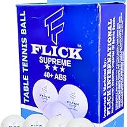 FLICK Supreme 3-Star Table Tennis Balls- T.T.F.I. Approved Professional Grade- Standard 40+MM Size, ABS Material, Durable White Balls for Tournament & Training- Pack of 6 Balls (1 Box)-image-8
