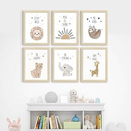 ArtX Wall Paintings For Kids Room, Kids Room Wall Frame, Kids Room Decoration Items, A4 Size, Multicolor, Synthetic Wood, Set Of 6-image-41