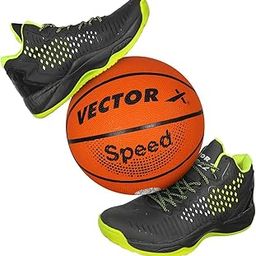 BB-22 Basketball Shoes with Synthetic Leather+ Breathable Mesh Upper |Walking |Playing|Casual |Comfortable Lace-Up Sports Shoe | Footwear for Adult, Men & Boys Girls-0