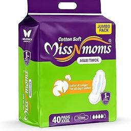 MISS N MOMS XXXL | 40 Pads| Cottony Soft Sanitary Pads for Women | Upto 100% leakage protection | Buy XXXL at XL price | Absorbs 2x Faster with Wider Back-image-54