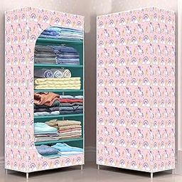 YouCopia Collapsible Wardrobe Printed Cover 6 Shelves Storage Clothes Storage Rack Quick Wardrobe/Cabinet/Multipurpose Storage Rack, Foldable, Collapsible for Home Office-image-53