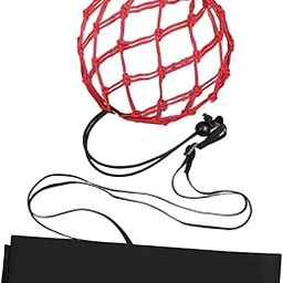 Soccer Ball Training Net Football Kick Trainer for Enthusiast Indoor Outdoor Red | 1 Soccer Kick Trainer Net 1 Waist Belt | Material ~ Nylon | Color ~ Red-picture-21