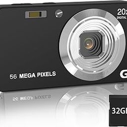 Digital Camera, 4K Ultra HD Cameras for Photography 56Mp Autofocus 20X Zoom Anti Shake Digital Point and Shoot Camera with 32GB SD Card for Adults, Kids Teens, Beginners (Black)-7