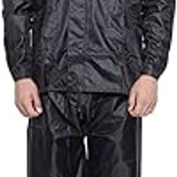 Men|Women's Waterproof Raincoat with Detachable Hoods Portable with Carry Bag Pack of 1 (Black)-image-103