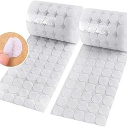 Oligitdi Velcro Tape with Adhesive 100 Pairs Dots Hook and Loop Self Adhesive Back Coin Fasteners with Waterproof Sticky Glue (2 cm Diameter) (White)-7