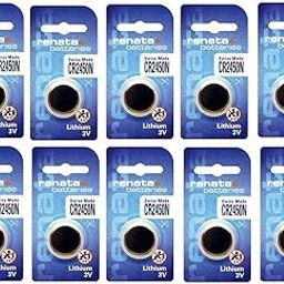 (Pack of 10) 3V Renata CR2450n Swiss Made Cable Lithium Coin Battery,-17