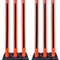 Thrifty Sports® Combo of 2 Full Size Set 32" Heavy Plastic Cricket Stump Set (ST Orange)-image-66