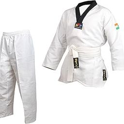 SPO-Zone Taekwondo Uniform Set For Boys,Girls,Men, Women, White Cotton Blend, Traditional Style with Belt, Unisex Training Martial Arts Dress-image-9