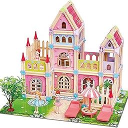 BLiSS HUES 234 Pieces Castle Dollhouse| Stacking Educational Toys | Develops Thinking Skills| Creative Play| House Model Game for Kids- Multicolour-image-18