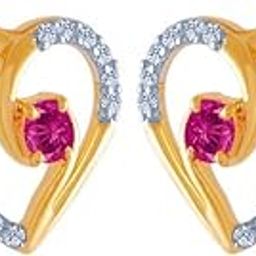 Gold and Diamond Stud Earrings for Women-image-85