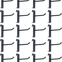 Mesh Gridwall Display Hooks 4 Inches 20 Pcs for Display & Hanging | Heavy Duty Steel Hooks for Mobile, Garment & Grocery Shops (Black Powder Coated)-2