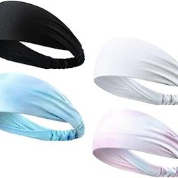 Kids Sports Headbands Elastic Running Headband For Tennis Exercise Teenagers Black | Womens Accessories | Hair Accessories-image-79