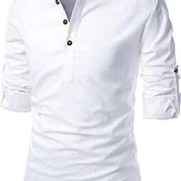 Men's Slim Fit Full Sleeve Cotton Short Kurta Shirt | Traditional & Casual Wear for Weddings, Festivals, Office & Daily Outings | Stylish Indo-Western Design-image-14