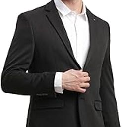 Men Poly Viscose Casual Black Blazer||Men's Black Blazer-picture-45