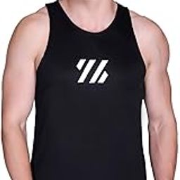 Men's Vest || Sando for Men || Sleeveless T Shirt for Men||Gym Vest|S-VST-LINE01-BLACK|-image-71