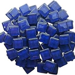 Art Mosaic Art Craft Tile Set for Wall Art, Decorative Glass Mosaic Tiles, Square Shape,Cobalt Blue (200gms per Packet pcs: 80-92 pcs) (Coverage : 6 x 6 Sq Inches.)-image-48