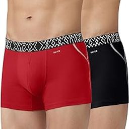 Men's Sprint 100% Super Combed Cotton Regular Fit Solid Antibacterial Trunks with No Marks Waistband (Pack of 2)-picture-18