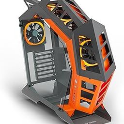 Ant Esports Cypher G3 Mid-Tower ATX Computer Case/Gaming Cabinet - Black-Orange | Support ATX, Micro-ATX, Mini-ITX | Pre-Installed 5 ARGB-PWM Remote Controlled Fans-1