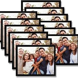 THE FRAMES GALLERY Set of 12 A4 Photo Frames (8x12 Inch) – Black Picture Frames for Wall Mount & Tabletop Display – Lightweight, Modern Style for Family Photos, Gallery, Certificates & Artwork-image-52