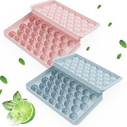 Nirency 33 Cavity Ice Trays for Freezer, Ice Cube Tray, Ice Cube Tray with lid, Round ice Cube Tray | (Pack of 2)-14