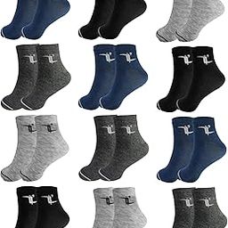 12 Pairs Ankle Socks for Men and Women with Odor-Free Cotton Sport and Running Unisex Combo Pack Socks Use for Everyday Gym & Casual Wear Multicolor- Free Size-picture-15