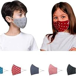 R&P Multi-Color Adjustable Cotton Mask for Kids (3yrs to 7yrs) - Pack of 3-22