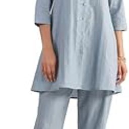 Women Cotton Blend Kurta Set-image-60