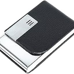 Professional Business Card and Visiting Card Holder for Men and Women Card Case Wallet with Magnetic Clasp (Black, 1-Pcs)-image-76