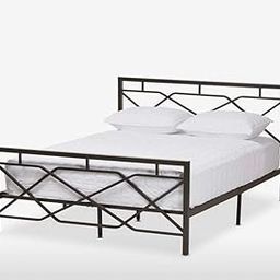 Design HUB1 Iron Bed Black (6 * 6 ft) Without Mattress-17