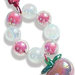 KC Pearl Beads Peach Lanyard Keychain Mobile Chain Charm Hanging, Phone Pendant Wrist Bracelet Holder | Purse, Camera, Mobile Cover Charm Strap Smartphone Case For Girls Women (Pink)-picture-22