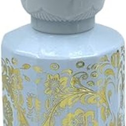 Hunky Dory 50ml Multicolour Luxury Marble Style Empty Refillable Reusable Perfume Bottle With Flower Shape Cap For Perfume, Essential oil, Beauty use.(Pack of 1)-99