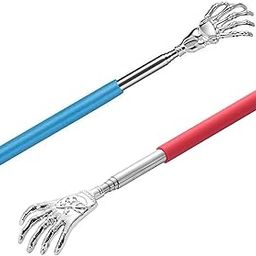2-Pack Extendable Back Scratcher Stick (Pink & Blue) | Stainless Steel Telescopic Itching Tool | Adjustable 22-59cm | Non-Slip Grip & 40g Ultra-Light-picture-17