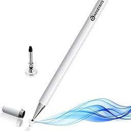 Stylus Pen for Android Tablet & iOS All Touchscreen Devices Capacitive Universal Smart Pen Pencil with Fine Point Disc Tip Lightweight Metal Body and Magnetic Cover for Mobile Phone iPad Tab - White-4