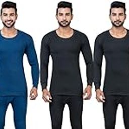 Mens Blended Cotton Oswal Thermal Round Neck Full Sleeves Top Inner Woolen Wear for Winter (Pack of 5)-image-40
