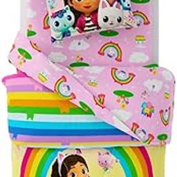 Franco DreamWorks Gabby's Dollhouse Cakey, Mercat and Pandy Kids Bedding Super Soft Comforter and Sheet Set, 4 Piece Twin Size, (Official Licensed Product)-image-44