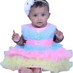 Yuvina Fashion Baby Girl Multicolour Frock-image-22