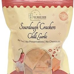 The Magic Oven Sourdough Oil Free Crackers Chips, Healthy Baked Nutritious Snack | Preservative-free - Chilli Garlic 150g-image-12