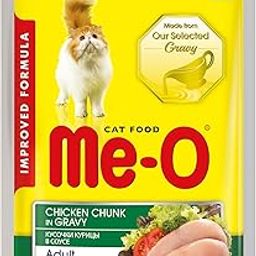 Me-O Chicken Chunk in Gravy Adult Wet Cat Food 80 g, (Pack of 24, 1.92 kg)-11