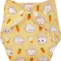 Bumpers Premium & Ultra Soft Organic Cotton Diaper|Extra Absorbant, Reusable, Waterproof & Adjustable Cloth Diaper for Babies/Kids (Pack of 1, Free Size, Yellow)-image-33