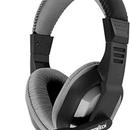 FRONTECH On Ear USB Multimedia Headphone with Built-in Microphone | 40mm Drivers for Dynamic Sound Quality | Leather Cushion | Omni Directional Adjustable Mic Boom (HF-3447, Black)-10