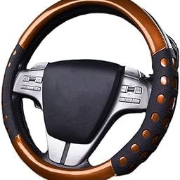 NIKAVI Fashion Steering Wheel Cover (Medium -O)(38cm) Brown-image-29