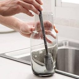 FIVON Bottle Cleaning Brush Silicone Long Handle, Water Bottle, Containers, Vase and Glass, Bottle Cleaner for Kitchen Accessories Kitchen Tools Item Products Gadgets (Pack of 2)-image-55