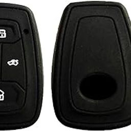 Shopoflux® Silicone Smart Key Cover Compatible with Tata Nexon | Harrier | Safari 2021 | Altroz | Tigor | EV | Punch Tiago EV Electric (Black)-2