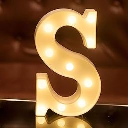 Party Propz Marquee Alphabet Light Letters (S)- 1Pc S Letter Light, Led Name Light for Room Decoration, Aesthetic Room Decor Items, Home Decor Items for Gaming Room Decor-Polypropylene, White-picture-25