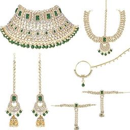 Jodha Akbar Style Choker Necklace Bridal Jewellery Set Gift for Women-image-91