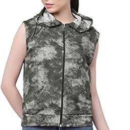 Women's Standard Length Polyester Sleeveless Hooded Training Sports Gym Jacket-image-69
