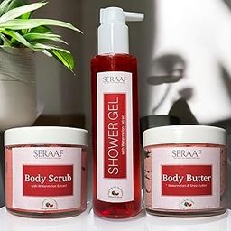 SERAAF Watermelon Bath and Body set, Body Wash + Body Butter + Body Scrub for winters, ultimate bodycare set for women, Winter Body butter for Men and Women, Shea Body Butter for Dry Skin-image-57